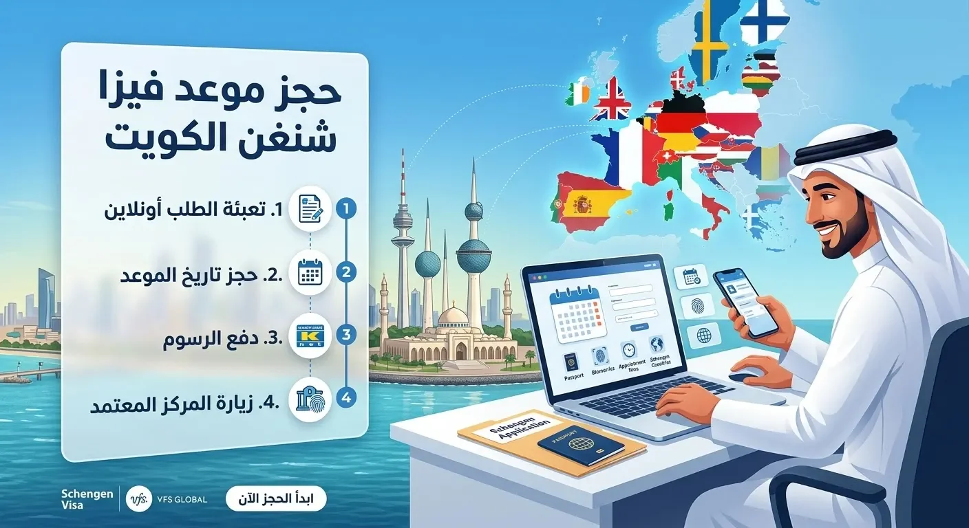 حجز موعد فيزا شنغن الكويت