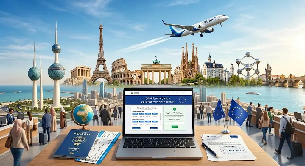 حجز موعد فيزا شنغن من الكويت